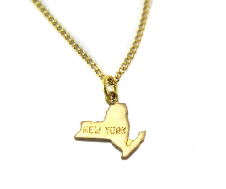 New York State Charm Necklace - You Choose - Brooklyn Charm